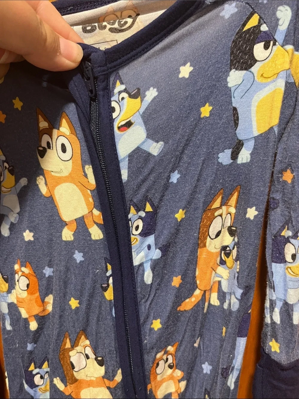 Little Sleepies Bluey Print Footed One-Piece